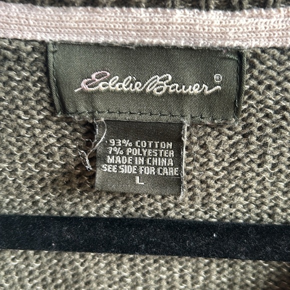 Eddie Bauer Raglan V-Neck Sweater - Picture 3 of 3